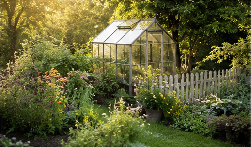 Kleines Gewächshaus als Inspiration für Gartenblog Artikel